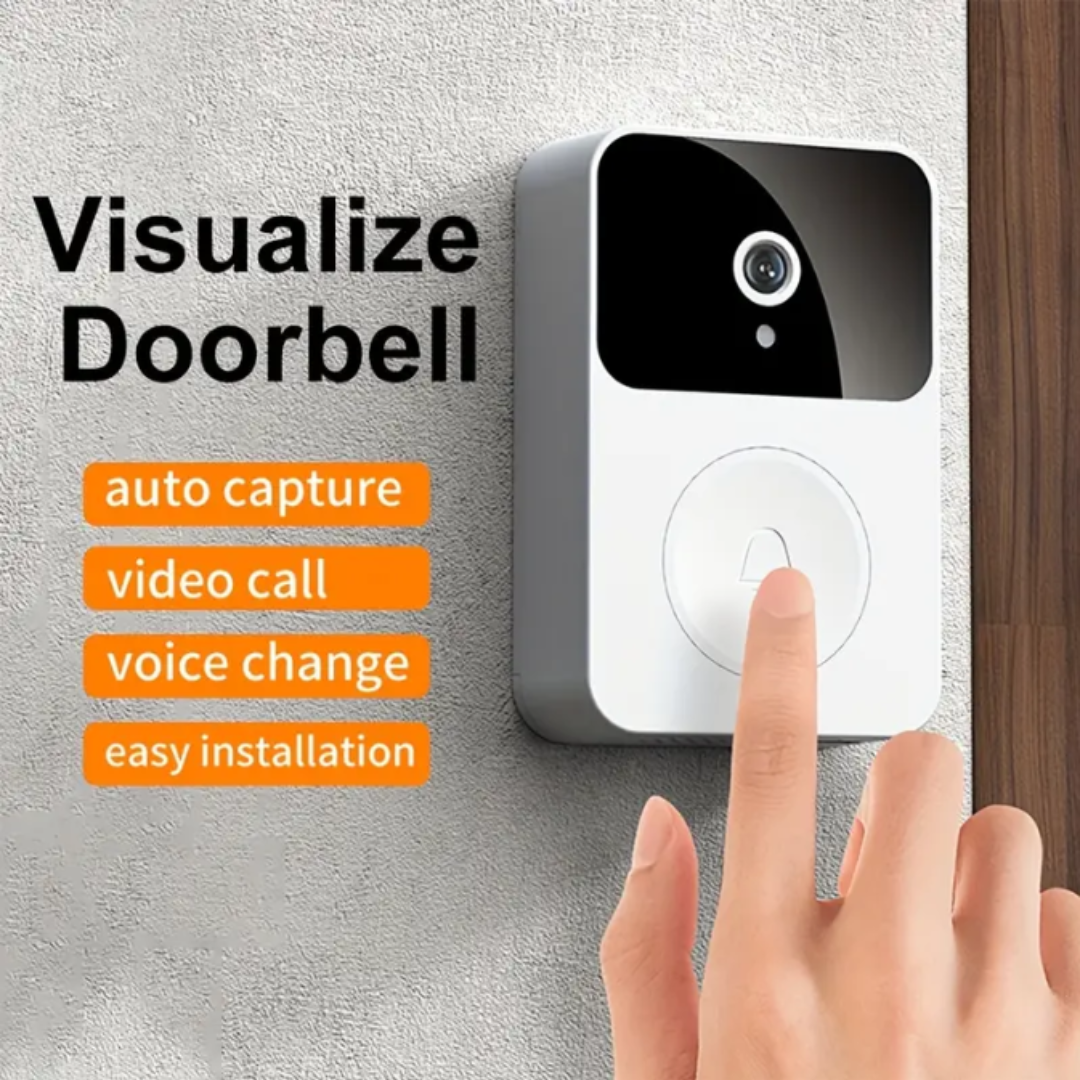 Wireless WiFi Video Doorbell Camera with Indoor Chime - Real-time Two-Way Audio, Night Vision, HD Resolution Smart Door Bell