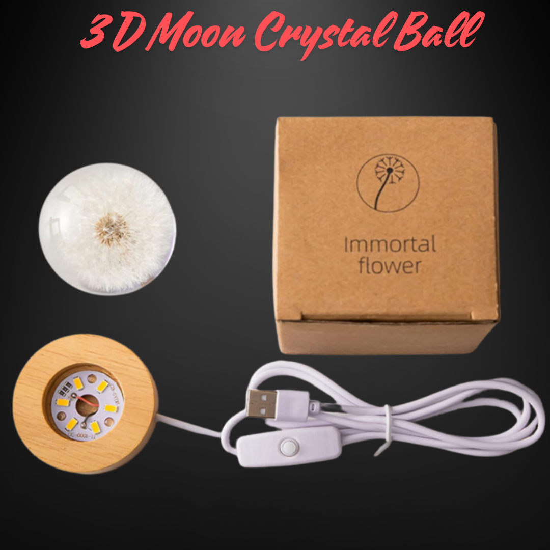 G.fidel 3D Crystal Ball  3D Crystal Ball Moon Night Light ,3D Laser Engraving , Magical Decoration Warm Light,Nightlight Kids Bedroom Decor,Nightlight Decolamp,as a Birthday Gift for Teens(Designs depend on as per availablity)