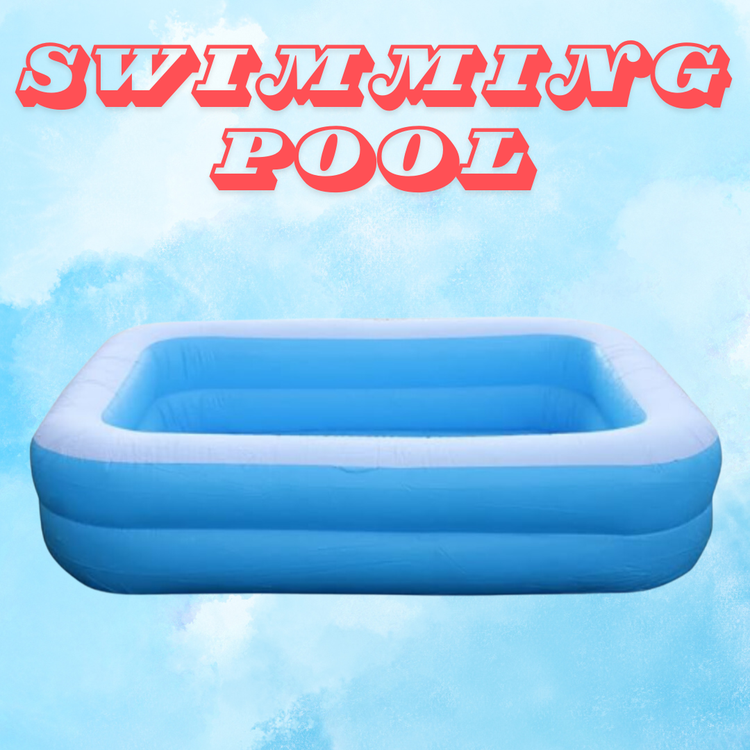 GFIDEL Summer Special Inflatable Swimming Pool Bath Tub with Air Pump/Kids Bath Tub/Water Pool for Kids & Adults (10 Feet Tub)