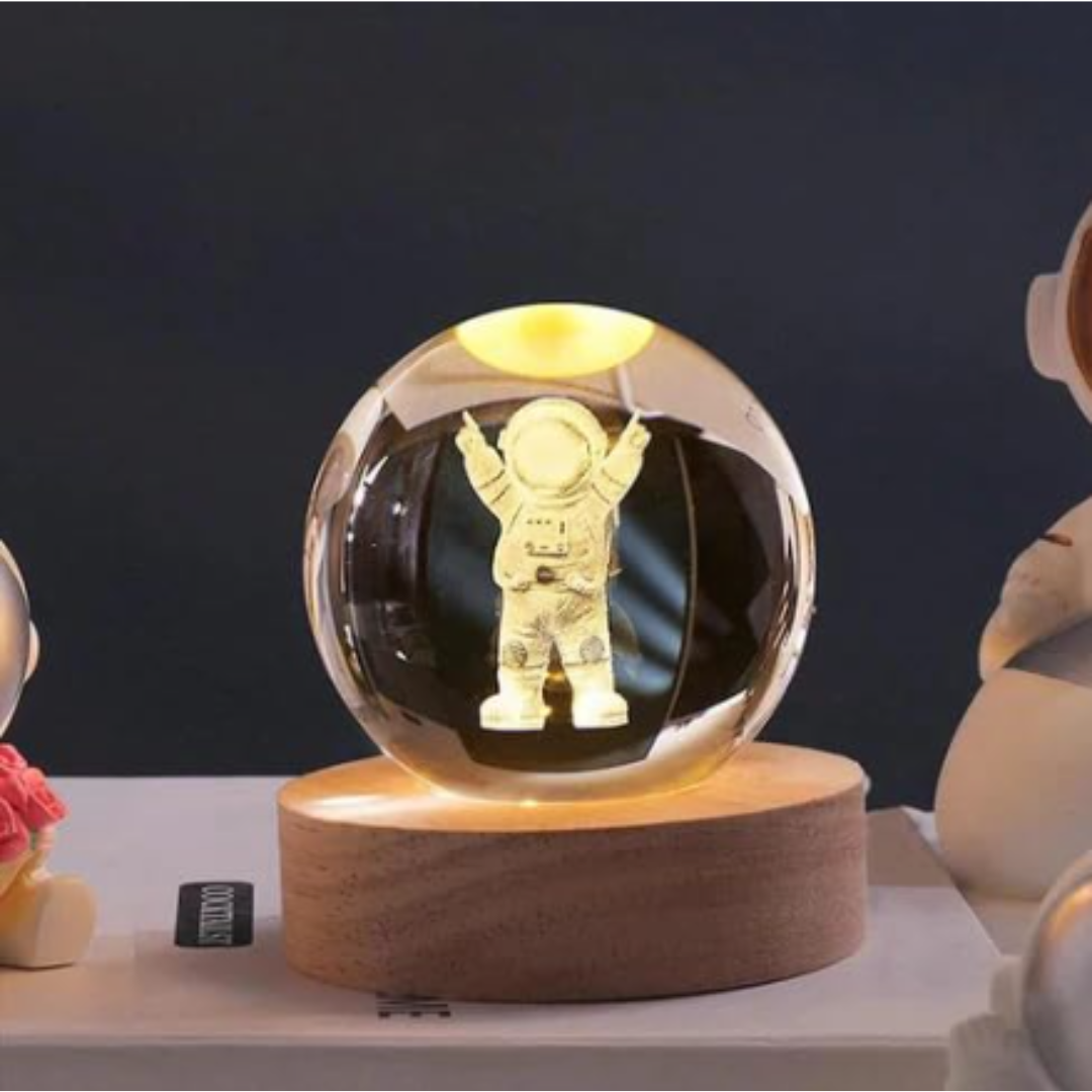 G.fidel 3D Crystal Ball  3D Crystal Ball Moon Night Light ,3D Laser Engraving , Magical Decoration Warm Light,Nightlight Kids Bedroom Decor,Nightlight Decolamp,as a Birthday Gift for Teens(Designs depend on as per availablity)