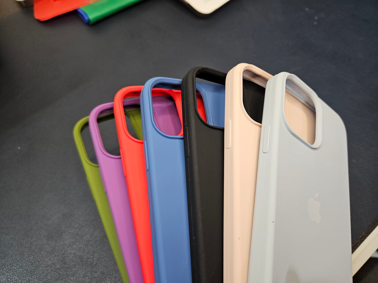 Silicone Back Case/Cover with Full Body Protection for iPhone 15/14/13/12 Series.( Random colour will be shipped )