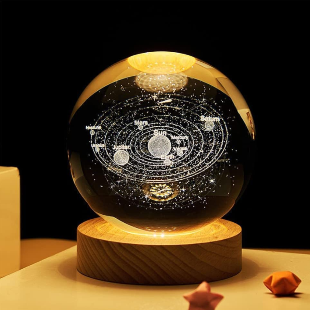 G.fidel 3D Crystal Ball  3D Crystal Ball Moon Night Light ,3D Laser Engraving , Magical Decoration Warm Light,Nightlight Kids Bedroom Decor,Nightlight Decolamp,as a Birthday Gift for Teens(Designs depend on as per availablity)