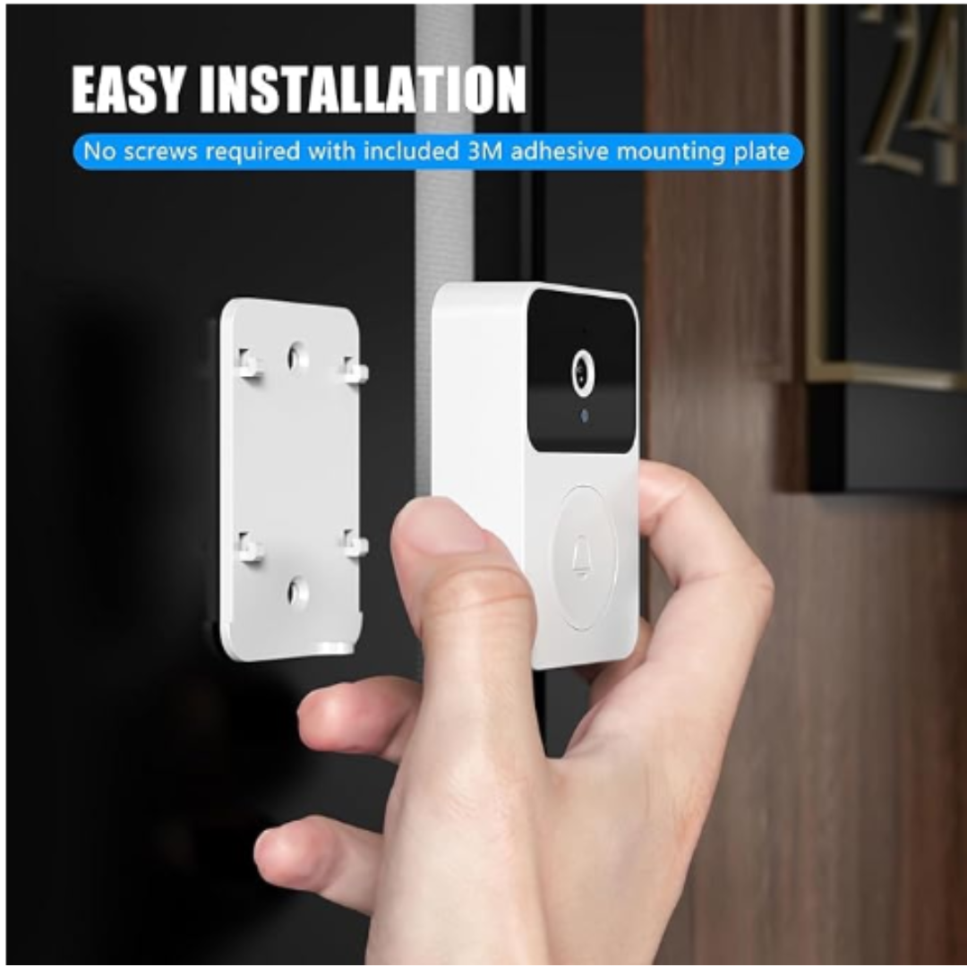 Wireless WiFi Video Doorbell Camera with Indoor Chime - Real-time Two-Way Audio, Night Vision, HD Resolution Smart Door Bell