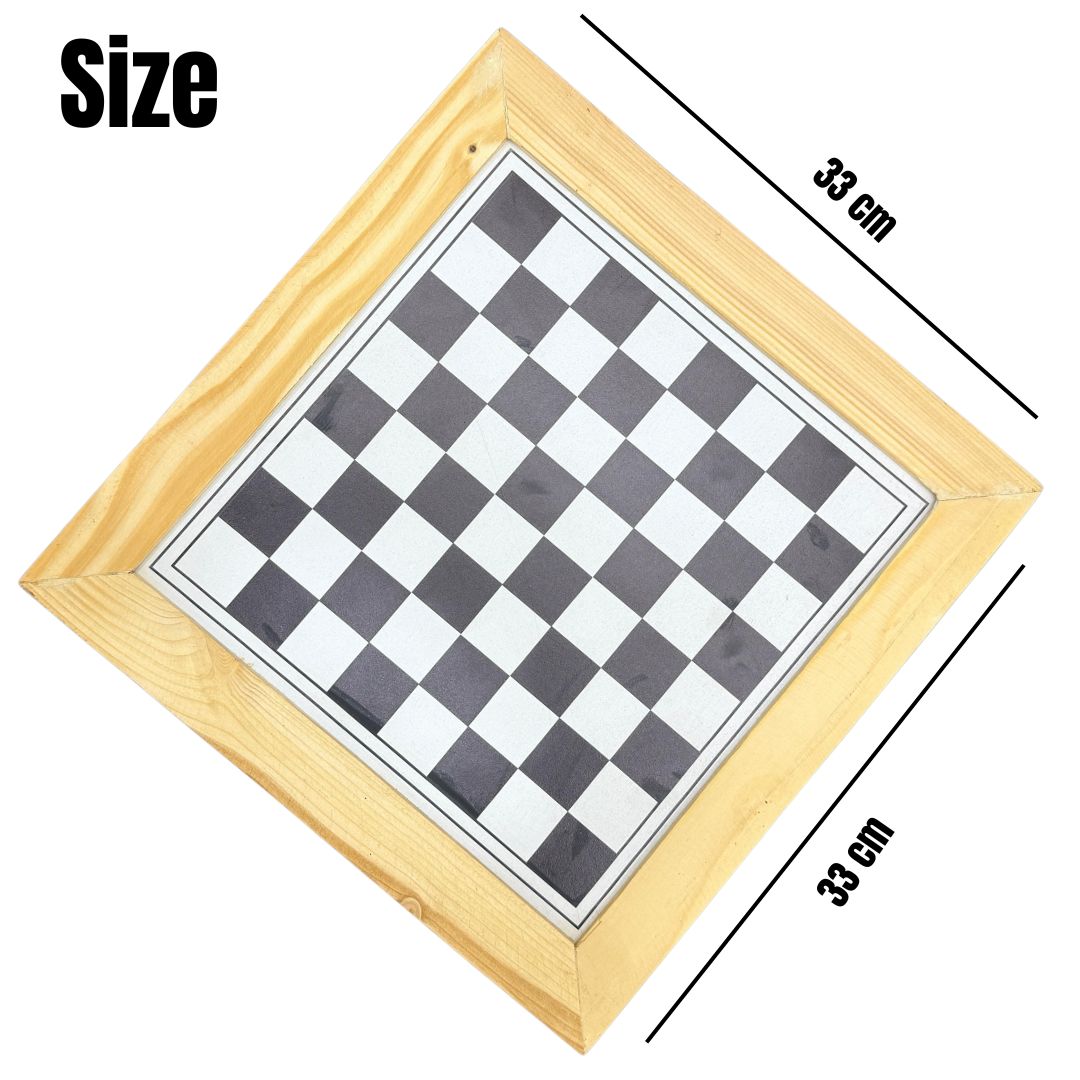 Chess and Ludo 2 in 1 Board Wooden Set For Kids and Adults