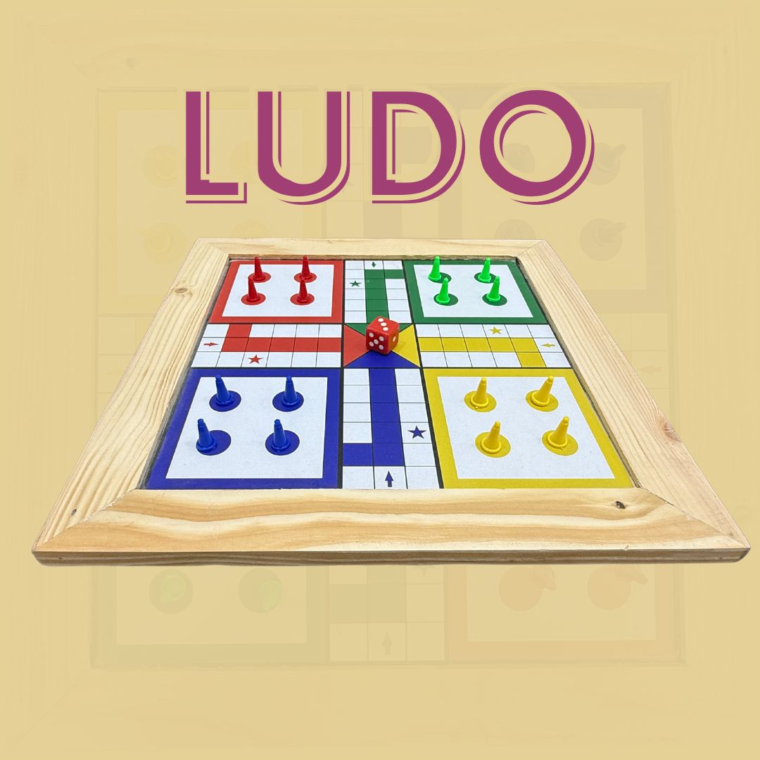 Chess and Ludo 2 in 1 Board Wooden Set For Kids and Adults