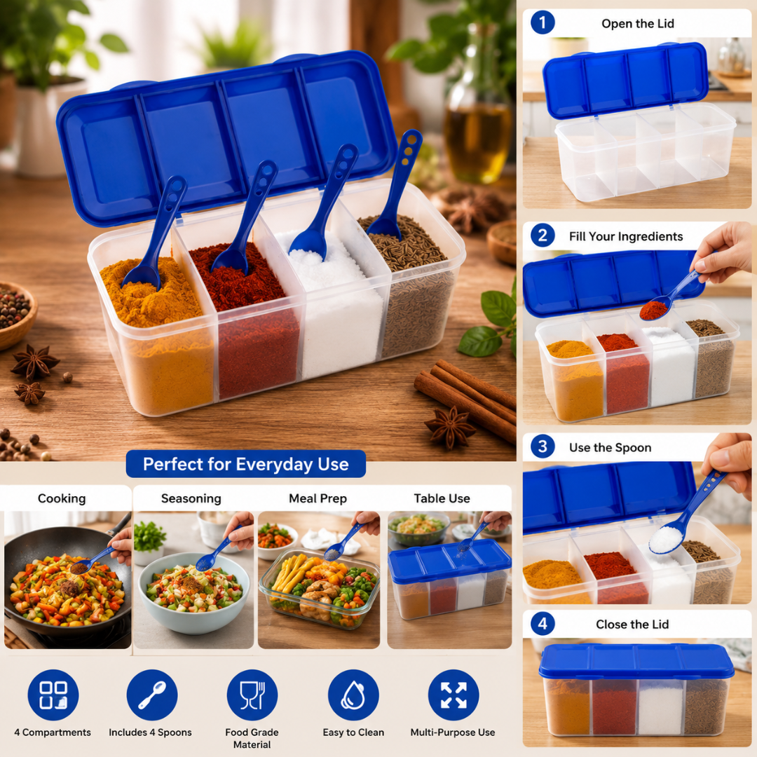 4-in-1 Airtight Food Storage Container