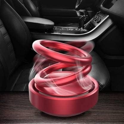 Car Air Freshener Solar Alloy Rotating Pressure Reduction Car Accessories Car Perfume Diffuser