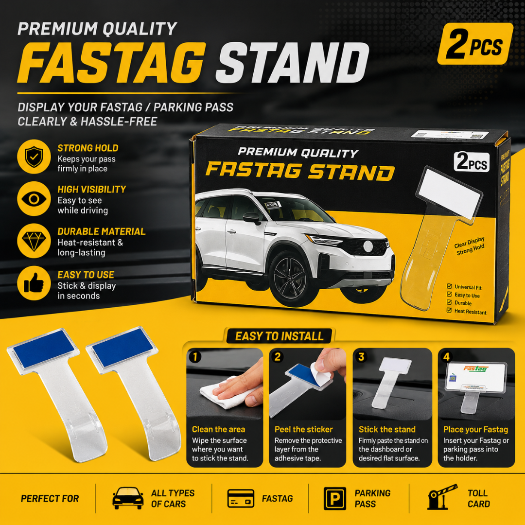 Transparent Windscreen Fastag Holder