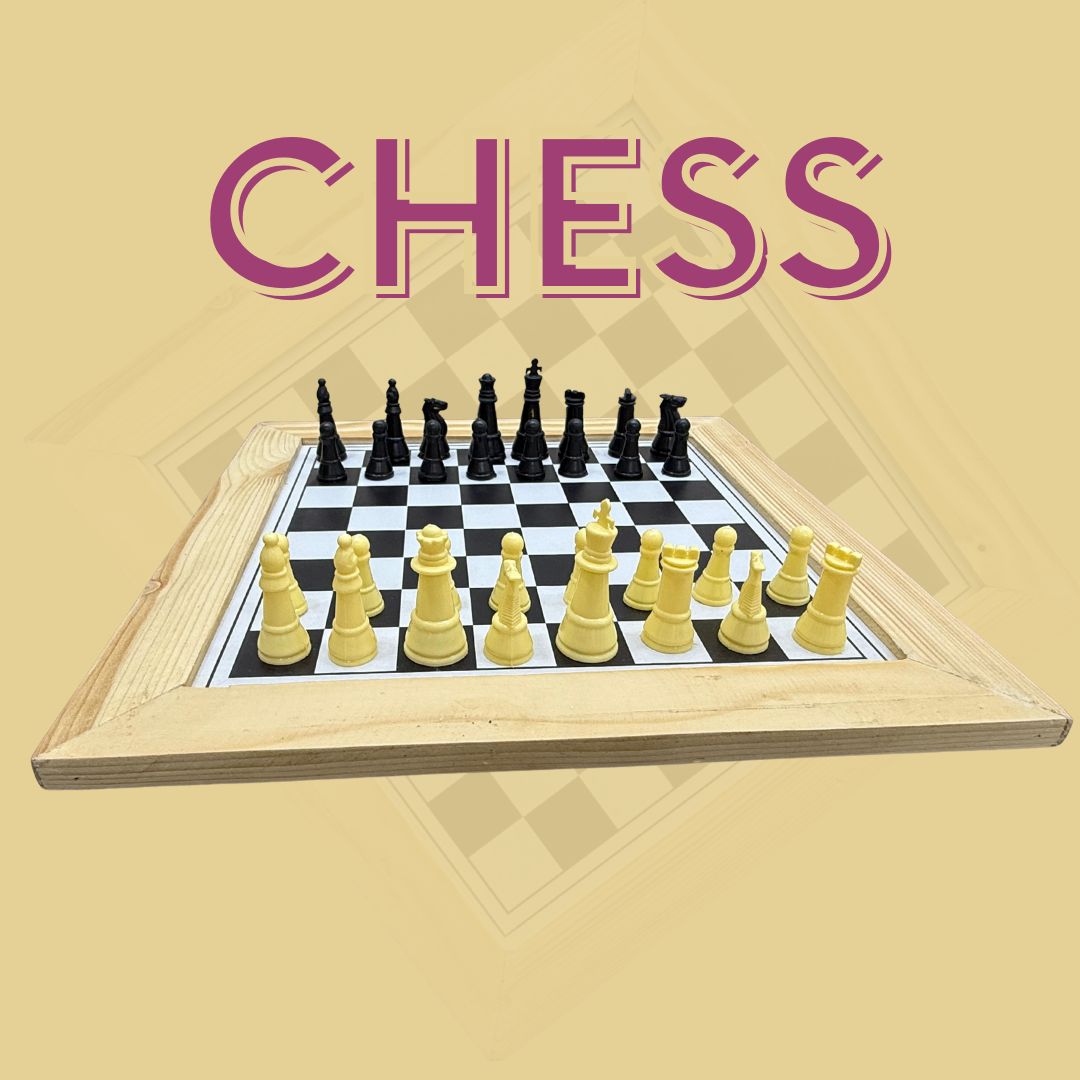 Chess and Ludo 2 in 1 Board Wooden Set For Kids and Adults