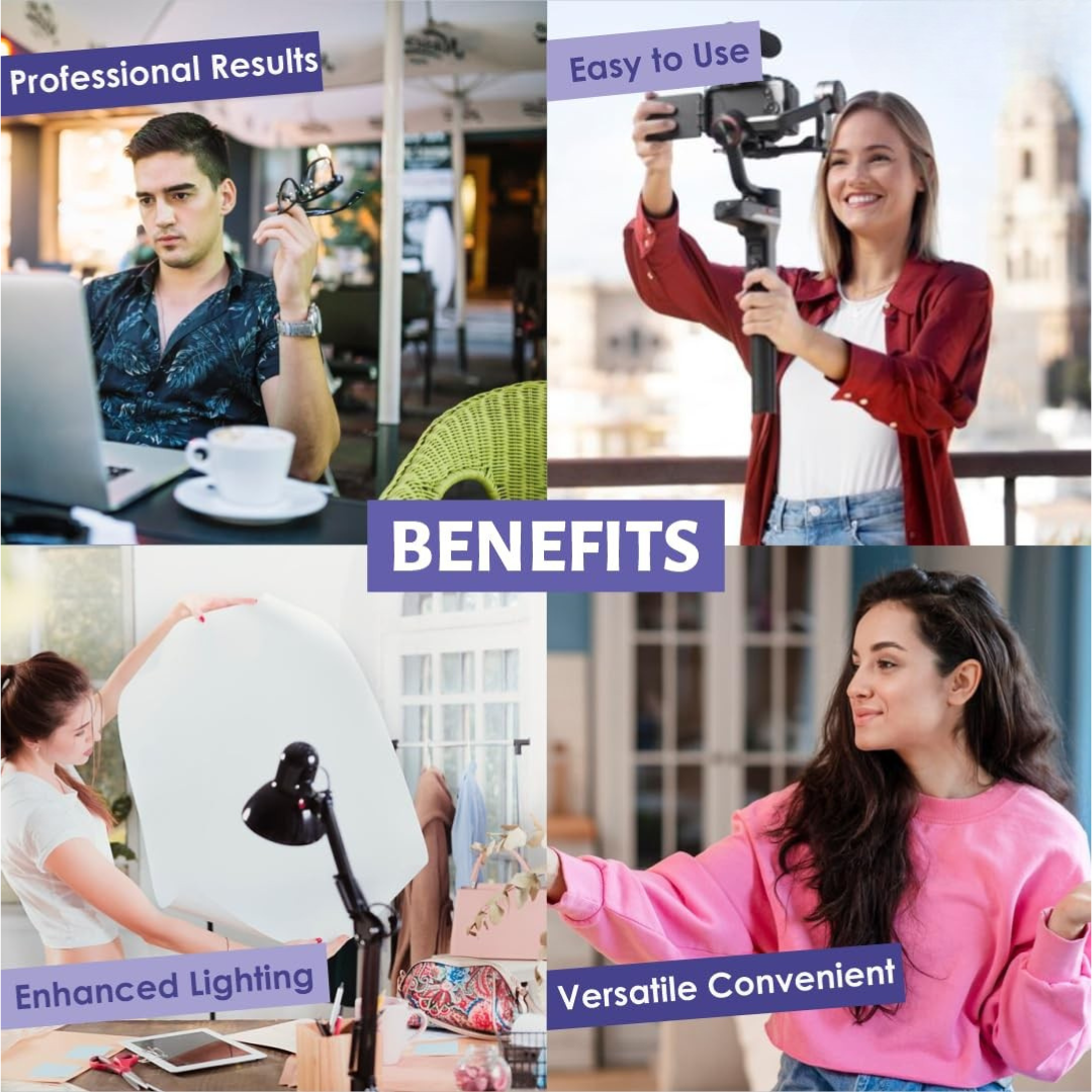 GFIDEL Video Making Kit: Camera, Mic, Tripod, LED Light, Phone Holder - Perfect Vlogging Setup