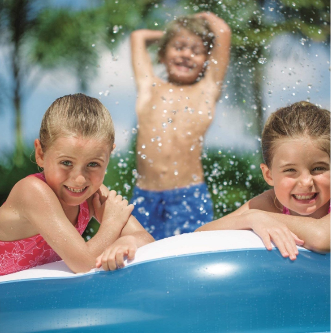 GFIDEL Summer Special Inflatable Swimming Pool Bath Tub with Air Pump/Kids Bath Tub/Water Pool for Kids & Adults (10 Feet Tub)