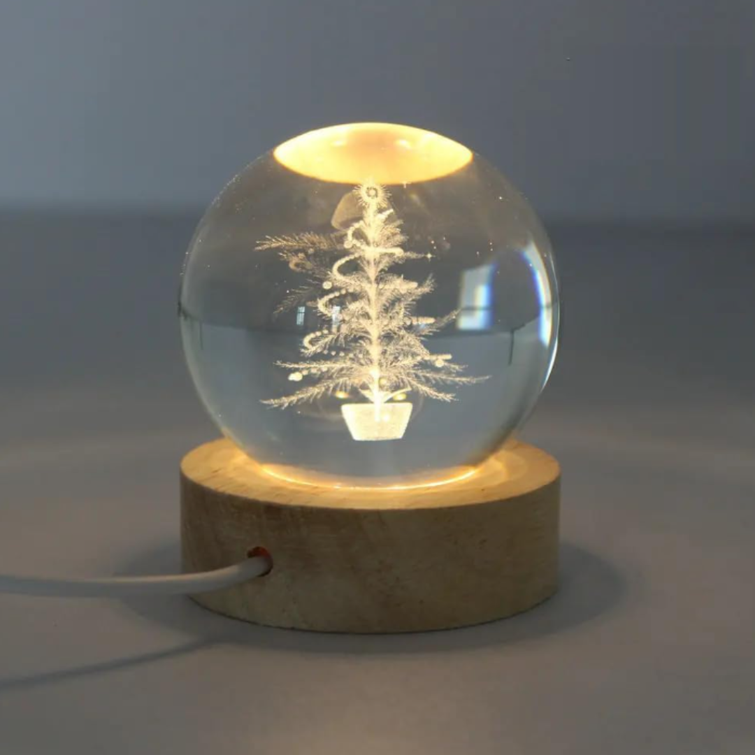 G.fidel 3D Crystal Ball  3D Crystal Ball Moon Night Light ,3D Laser Engraving , Magical Decoration Warm Light,Nightlight Kids Bedroom Decor,Nightlight Decolamp,as a Birthday Gift for Teens(Designs depend on as per availablity)
