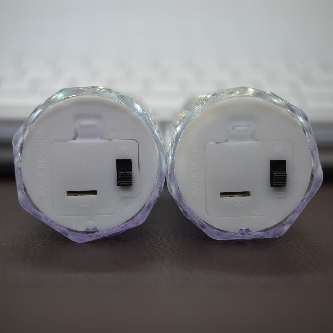 Two electrical plugs on a white background