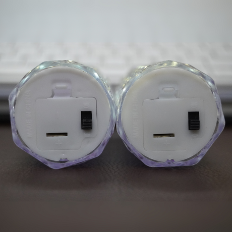 Two electrical plugs on a white background