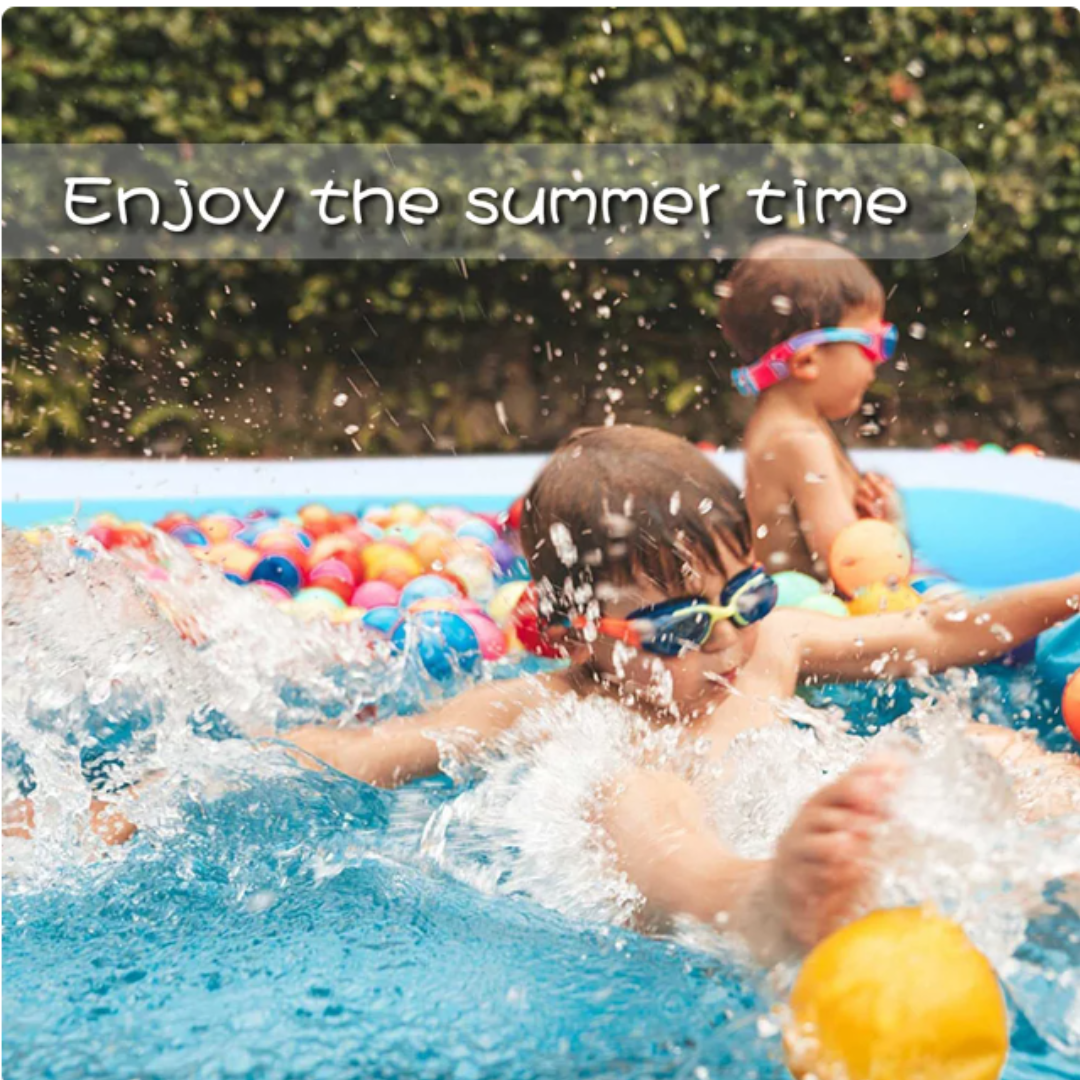 GFIDEL Summer Special Inflatable Swimming Pool Bath Tub with Air Pump/Kids Bath Tub/Water Pool for Kids & Adults (10 Feet Tub)