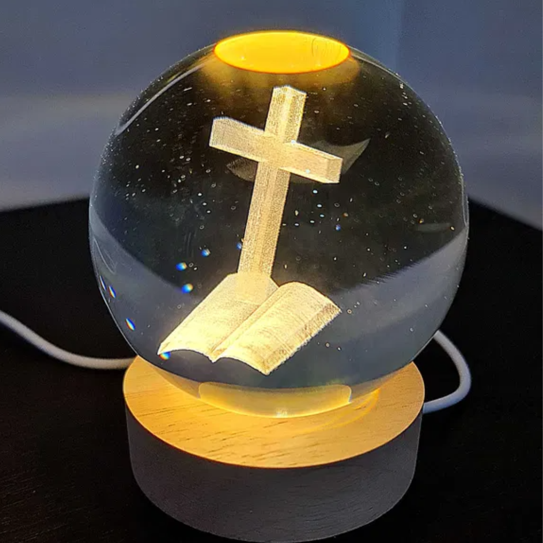 G.fidel 3D Crystal Ball  3D Crystal Ball Moon Night Light ,3D Laser Engraving , Magical Decoration Warm Light,Nightlight Kids Bedroom Decor,Nightlight Decolamp,as a Birthday Gift for Teens(Designs depend on as per availablity)