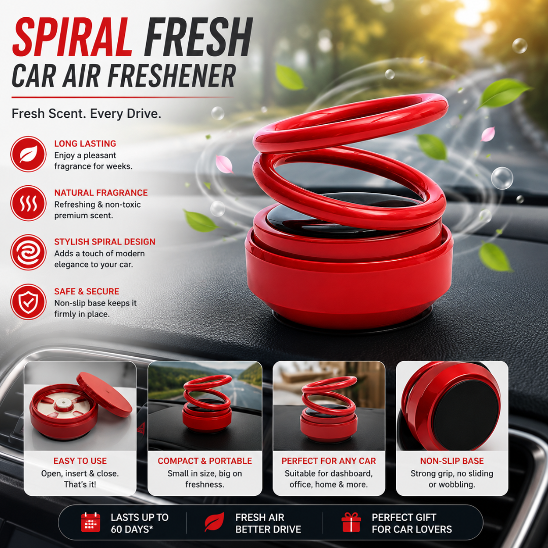Car Air Freshener Solar Alloy Rotating Pressure Reduction Car Accessories Car Perfume Diffuser