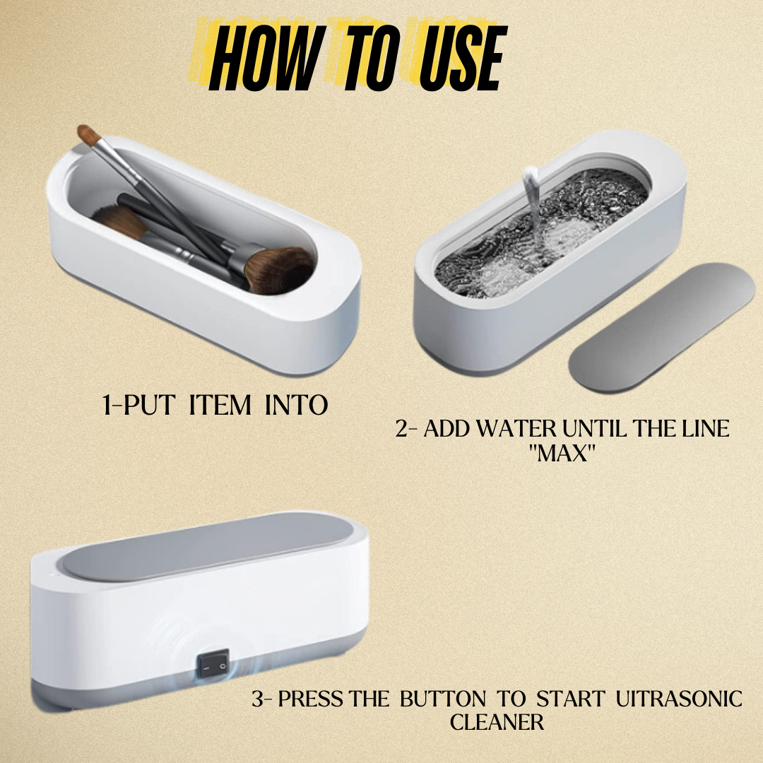 GFIDEL Ultrasonic Cleaner Machine, The ultrasonic all-in one cleaning gadget, Best UV Jewelry Cleaner, Ultrasonic Cleaner for Rings, Glasses, Jewelry, Dentures.