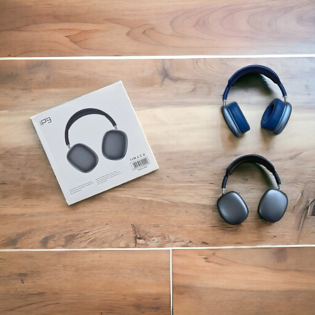 GFIDEL P9 Wireless Headphone Bluetooth Physical Noise Reduction Headset Stereo Sound TWS Earphones for Phone PC Gaming Earpiece Headset ( Random Colour will be Shipped )