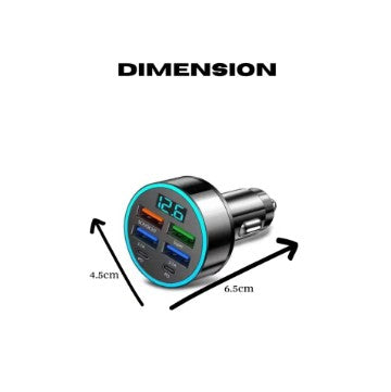 Multi-Port Car Charger – Fast 4 USB Ports for 12V/24V Vehicles