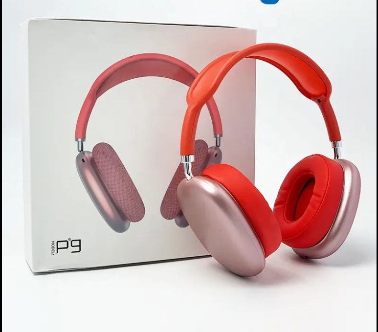 GFIDEL P9 Wireless Headphone Bluetooth Physical Noise Reduction Headset Stereo Sound TWS Earphones for Phone PC Gaming Earpiece Headset ( Random Colour will be Shipped )