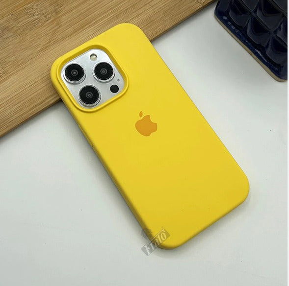 Silicone Back Case/Cover with Full Body Protection for iPhone 15/14/13/12 Series.( Random colour will be shipped )