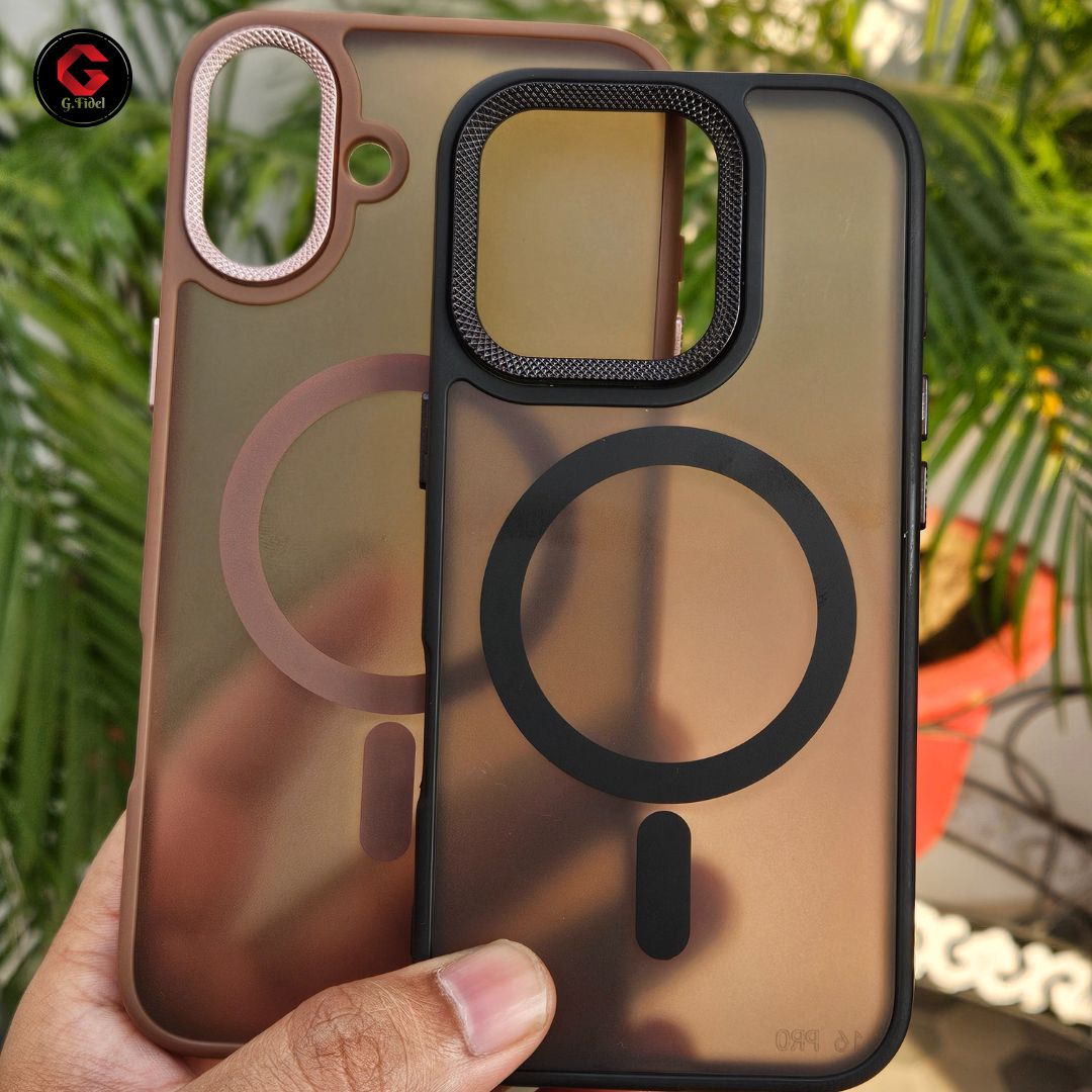 GFIDEL iPhone 16 Transparent Case with Mag Safe Support Back Cover.