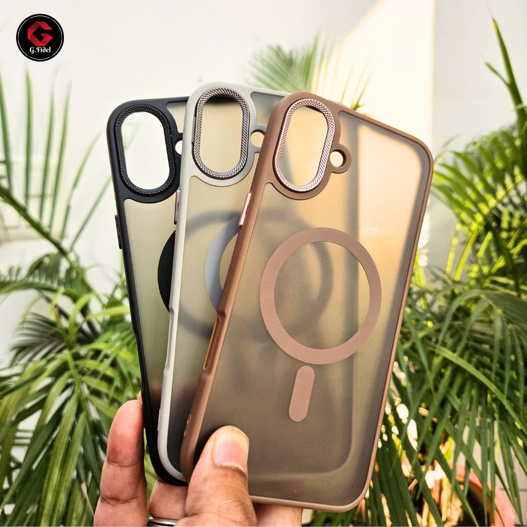GFIDEL iPhone 16 Transparent Case with Mag Safe Support Back Cover.
