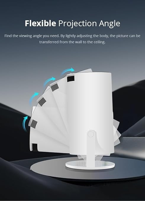 G.fidel 4K Rotation Portable Projector with Android 11, WiFi & Bluetooth,2.4G+5G Ultra Fast Wireless Connection, 4500 Lumens, 2.69" LCD Panel. (Flat 50% OFF)