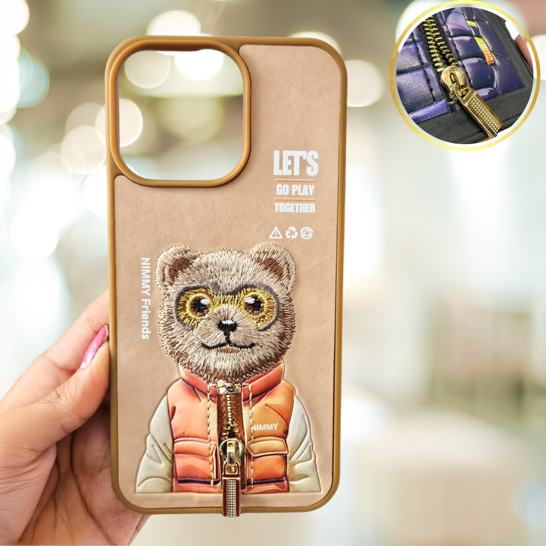 "G.FIDEL iPhone & Samsung S24/S24 Ultra Premium Nimmy Back Cover with Real Chain Design on Back .