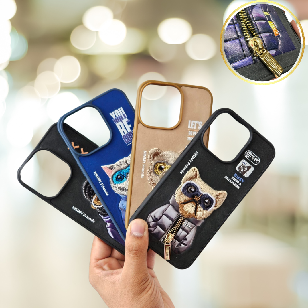 "G.FIDEL iPhone & Samsung S24/S24 Ultra Premium Nimmy Back Cover with Real Chain Design on Back .