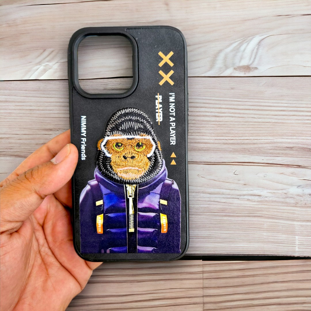 "G.FIDEL iPhone & Samsung S24/S24 Ultra Premium Nimmy Back Cover with Real Chain Design on Back .