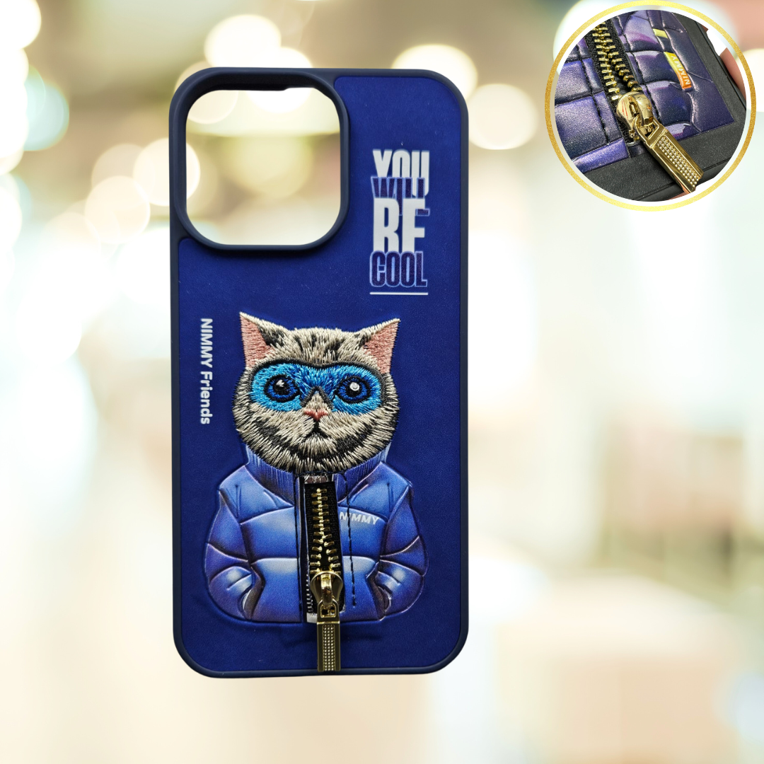 "G.FIDEL iPhone & Samsung S24/S24 Ultra Premium Nimmy Back Cover with Real Chain Design on Back .