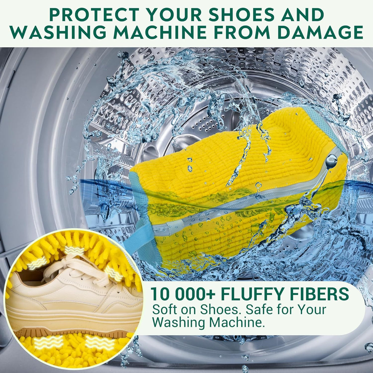 Shoe Washing Machine Bag 360° Deep Shoe Cleaning Bag