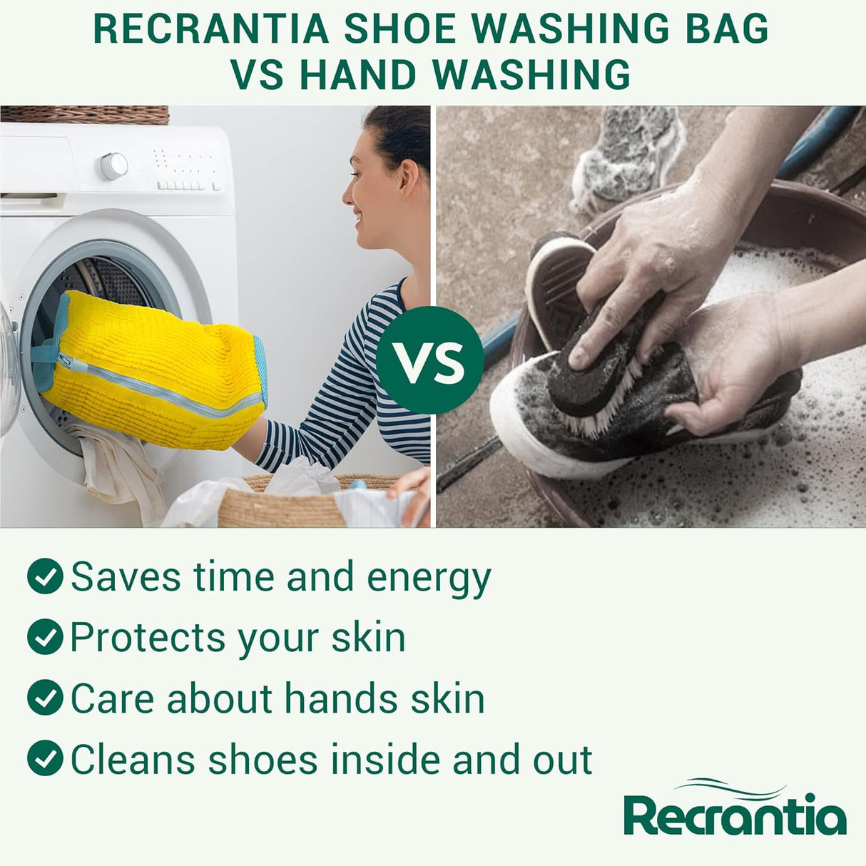 Shoe Washing Machine Bag 360° Deep Shoe Cleaning Bag