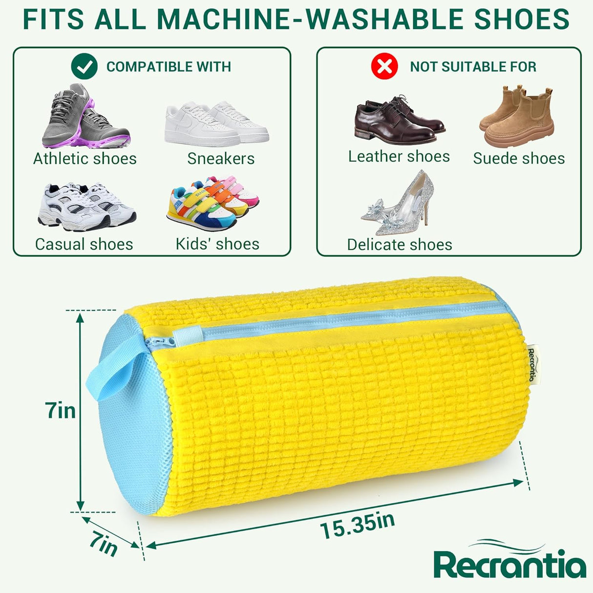 Shoe Washing Machine Bag 360° Deep Shoe Cleaning Bag