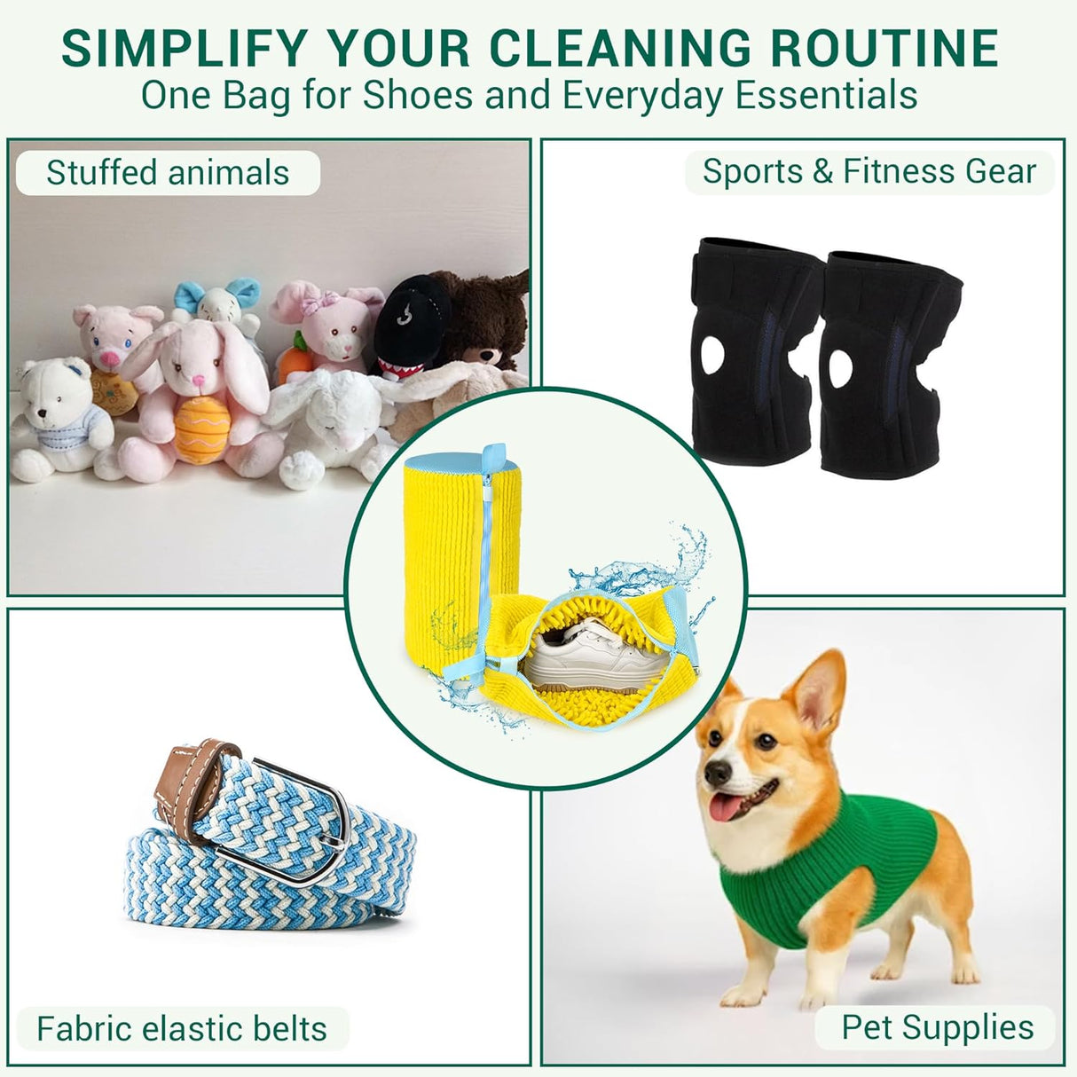 Shoe Washing Machine Bag 360° Deep Shoe Cleaning Bag