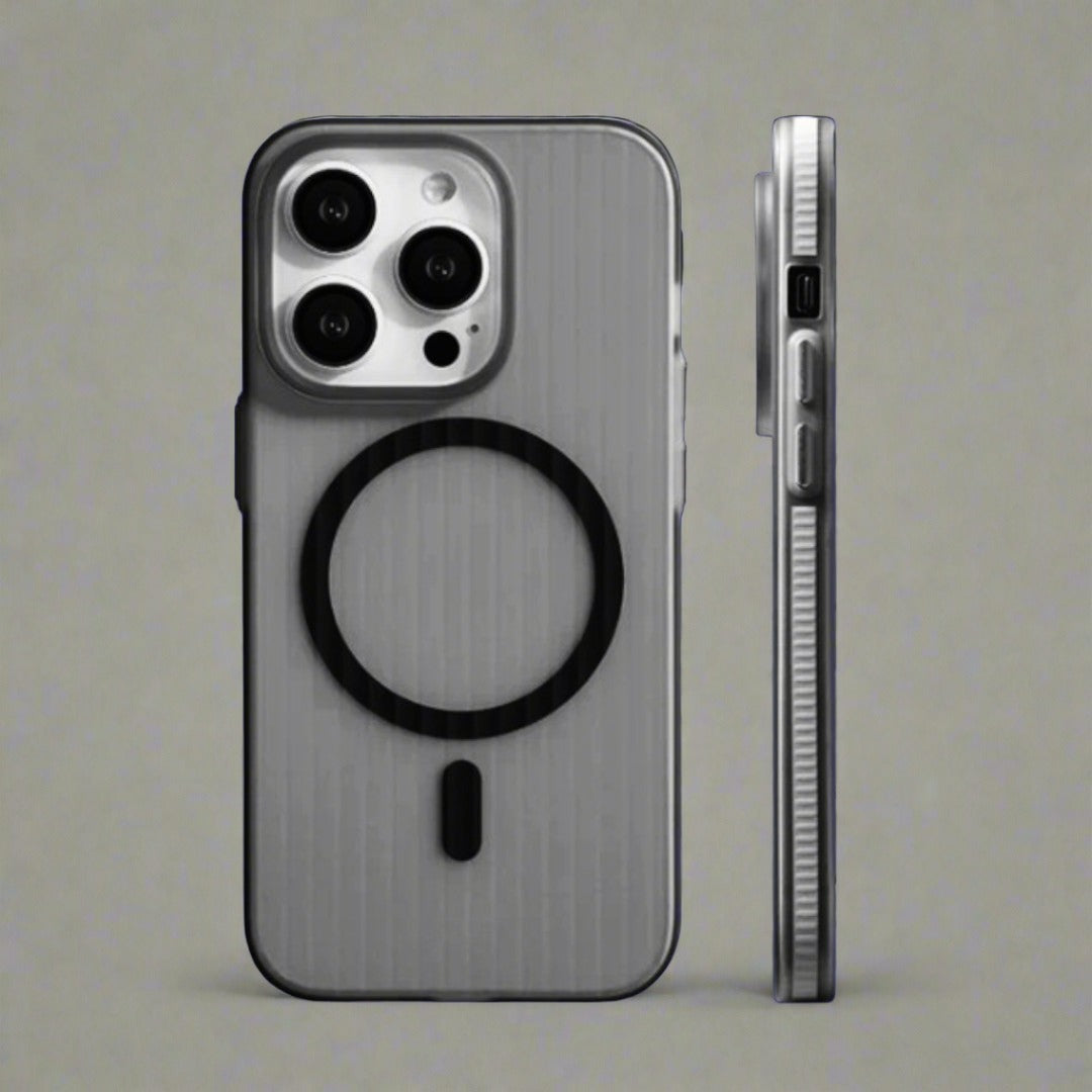 GFIDEL iPhone 15 MagSafe Back with Metal Button iPhone Case.