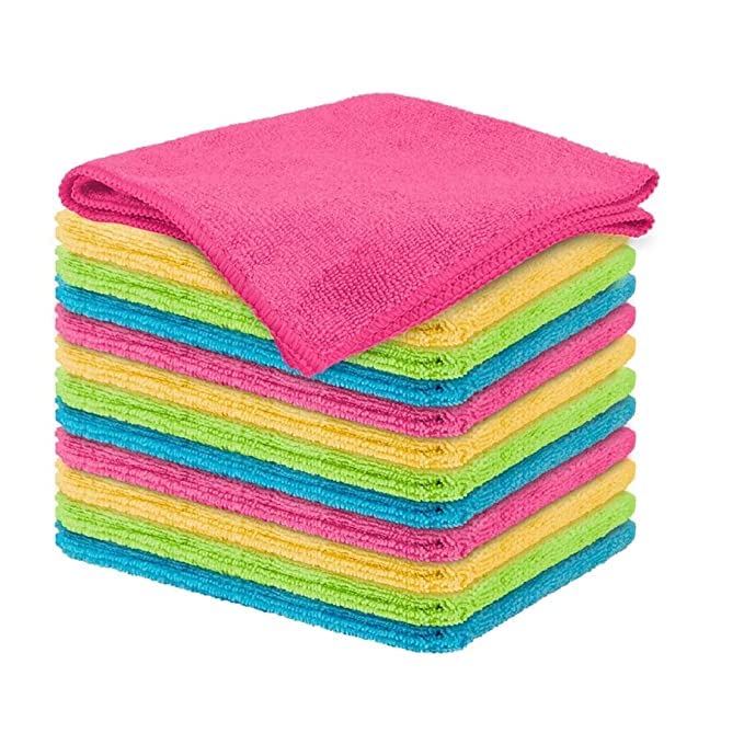 G.FIDEL 4 PC Microfibre 340 GSM Car Cleaning Towel ( multicolour)
