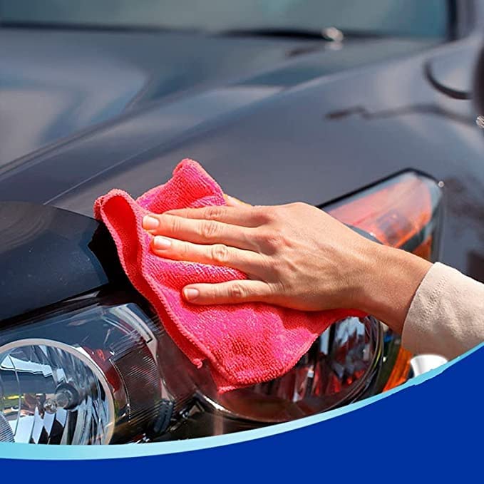 G.FIDEL 4 PC Microfibre 340 GSM Car Cleaning Towel ( multicolour)