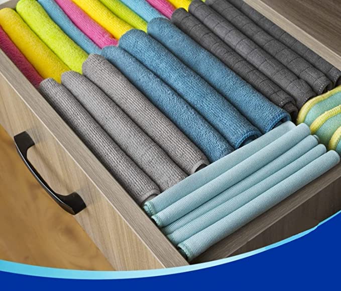 G.FIDEL 4 PC Microfibre 340 GSM Car Cleaning Towel ( multicolour)