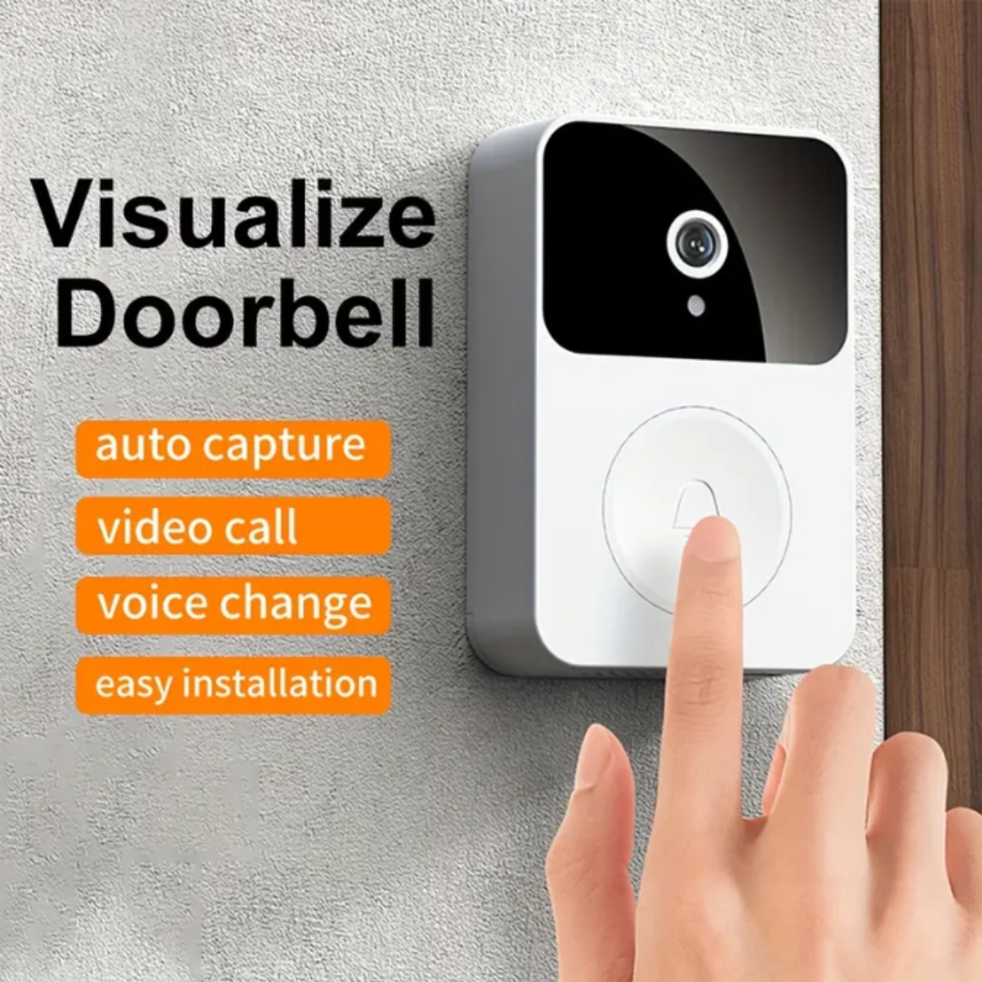 GFIDEL Wireless WiFi Video Doorbell Camera with Indoor Chime - Real-time Two-Way Audio, Night Vision, HD Resolution Smart Door Bell