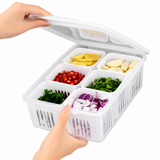 6-compartment divided Veggie Tray Snackle Box