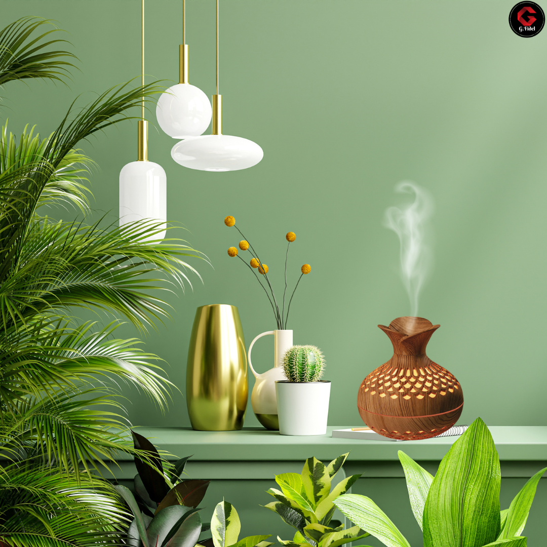 GFIDEL Mist Humidifier, Wood Grain Aroma Diffuser for Bedrooms.( Flat 50% OFF)