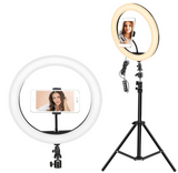 GFIDEL 22 inch (55.88 cm) Professional LED Ring Light Three-Position Shooting- 65W Dimmable Lighting for Vlog, Makeup, YouTube, Camera, Photo, Video,3200K-6500K | BluetoothT Remote