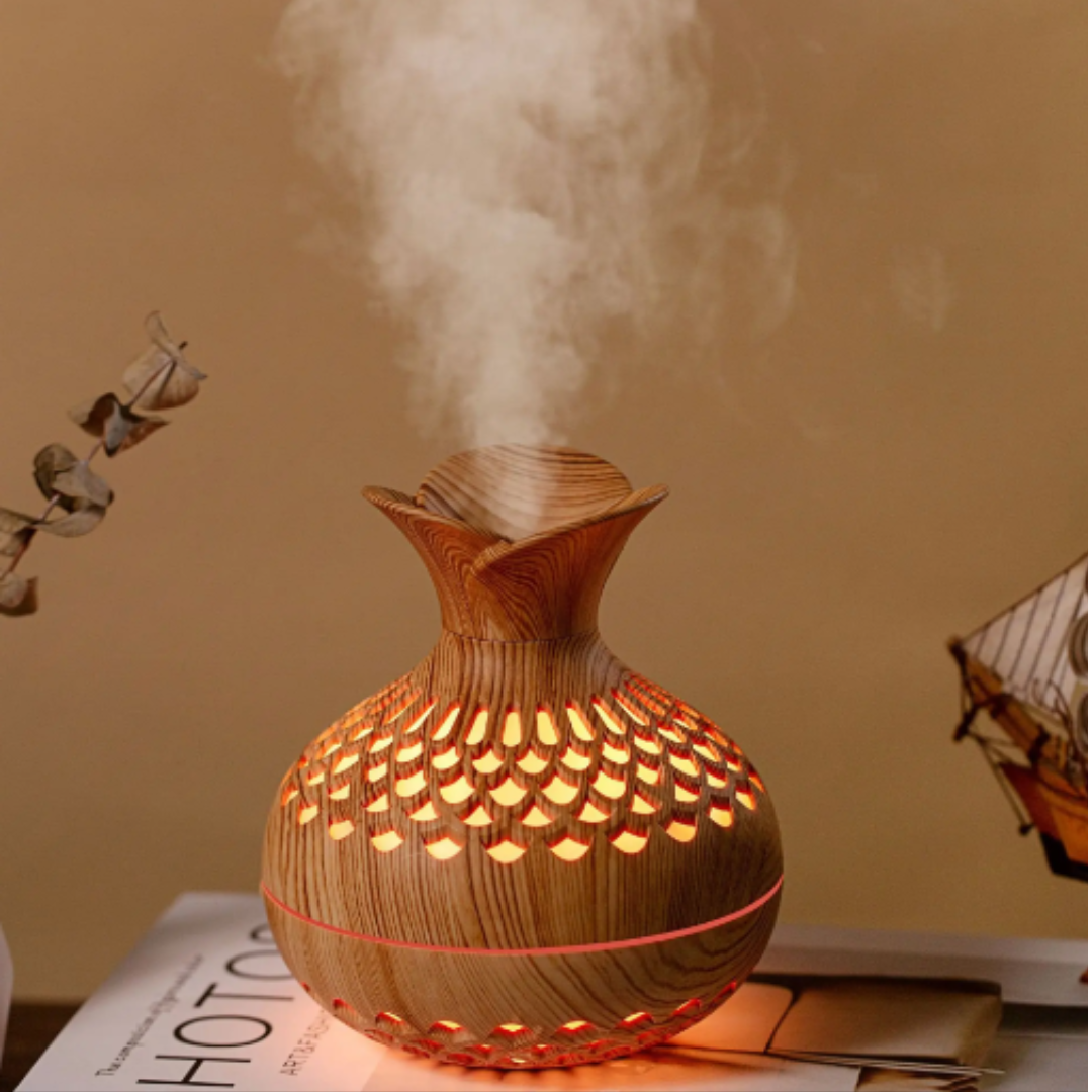 GFIDEL Mist Humidifier, Wood Grain Aroma Diffuser for Bedrooms.( Flat 50% OFF)