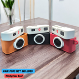 GFIDEL Compatible Airpods pro 2nd Generation Case Cover, Available in 3 designs- Retro camera,Game pad, Cassette Tape Keychain Shockproof Soft Silicone Protective Case for Airpod Pro 2nd Gen Case.( Random colour will be shipped)