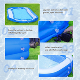 GFIDEL Summer Special Inflatable Swimming Pool Bath Tub with Air Pump/Kids Bath Tub/Water Pool for Kids & Adults  (10 Feet Tub)