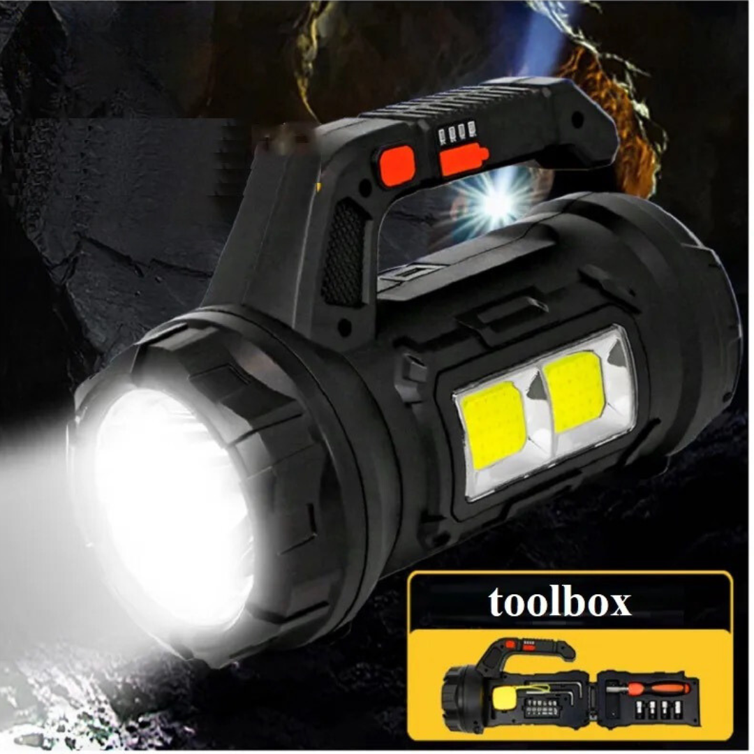 GFIDEL 5 in 1 MultiFunctional LED Torch light with 14 pcs Tool Kit.