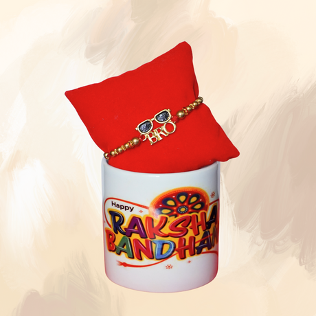 🎁 GFIDEL Rakhi Gift Set: Personalized Mug & Rakhi Combo 🌟 Perfect for Brothers & Sisters!